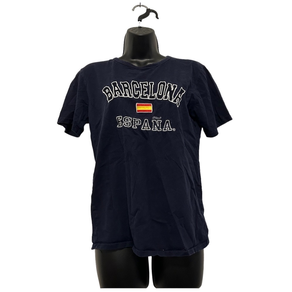 NoS Barcelona Espana Navy Short Sleeve Crew Neck T-Shirt